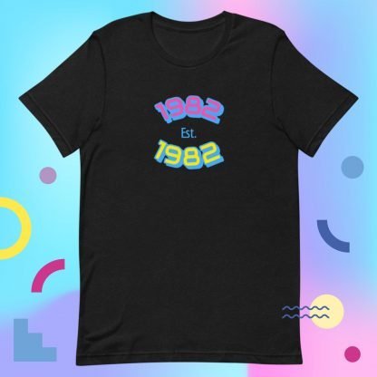 1982 Birth Year 80s Baby Tee - Color Options