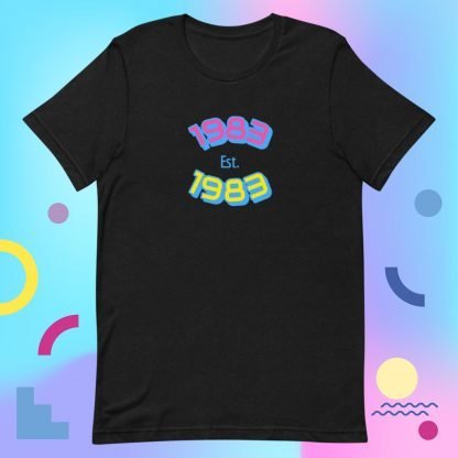 1983 Birth Year 80s Baby Tee - Color Options - Image 2
