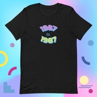 1987 Birth Year 80s Baby Tee - Color Options