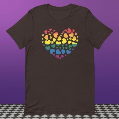 Heart Full of Love LGBTQ PRIDE Flag Rainbow - Color Options - Image 2