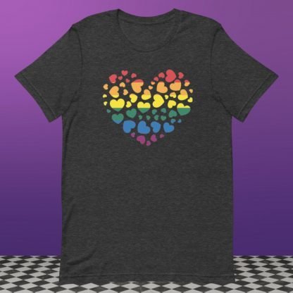Heart Full of Love LGBTQ PRIDE Flag Rainbow - Color Options - Image 3