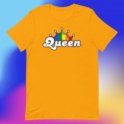 QUEEN PRIDE Flag CROWN Tee - Color Options - Image 2