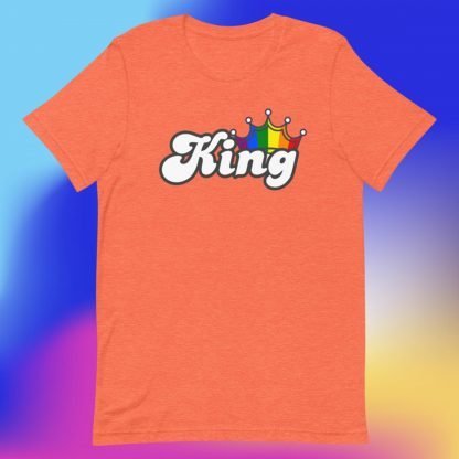 King PRIDE Flag Crown Tee - Color Options - Image 2