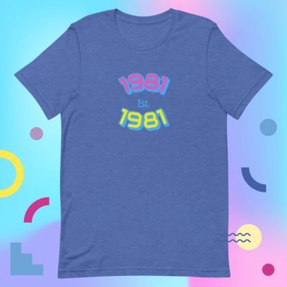 1981 Birth Year 80s Baby Tee - Color Options - Image 3