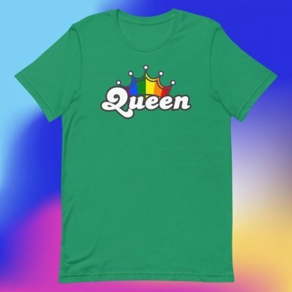 QUEEN PRIDE Flag CROWN Tee - Color Options - Image 4