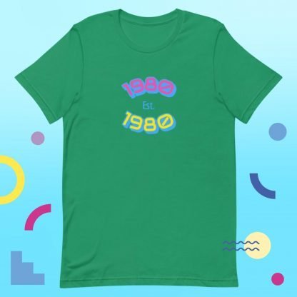 1980 Birth Year 80s Baby Tee - Color Options - Image 4