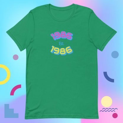 1986 Birth Year 80s Baby Tee - Color Options - Image 3