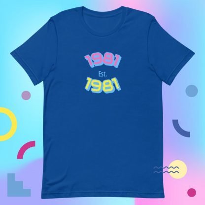 1981 Birth Year 80s Baby Tee - Color Options - Image 5