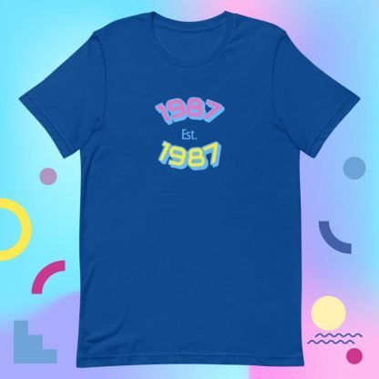 1987 Birth Year 80s Baby Tee - Color Options - Image 4
