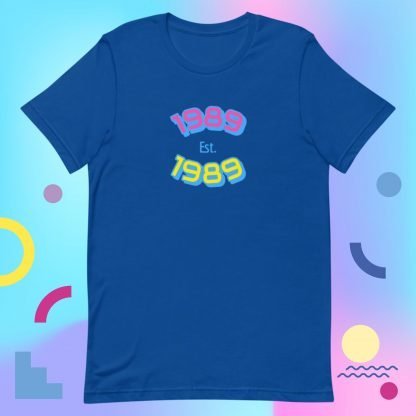 1989 Birth Year 80s Baby Tee - Color Options - Image 4