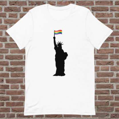 Statue of Liberty PRIDE Flag Tee - Color Options - Image 9