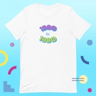 1980 Birth Year 80s Baby Tee - Color Options