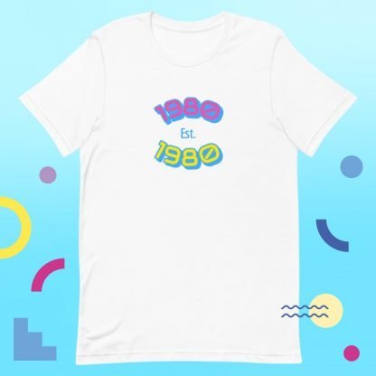 1980 Birth Year 80s Baby Tee - Color Options