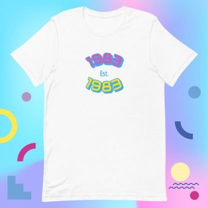 1983 Birth Year 80s Baby Tee - Color Options - Image 5