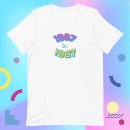 1987 Birth Year 80s Baby Tee - Color Options - Image 5