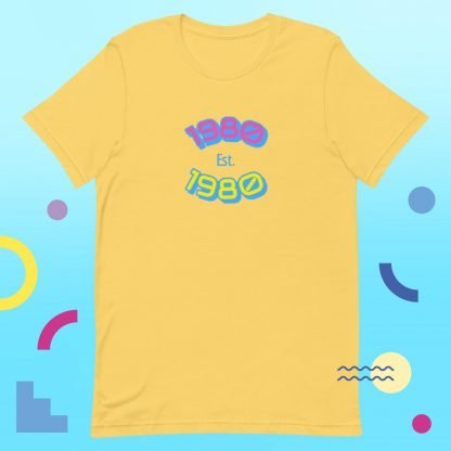1980 Birth Year 80s Baby Tee - Color Options - Image 6