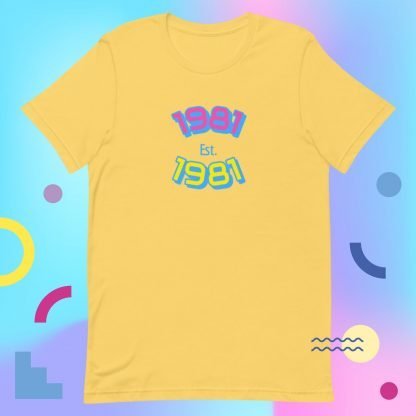1981 Birth Year 80s Baby Tee - Color Options - Image 7