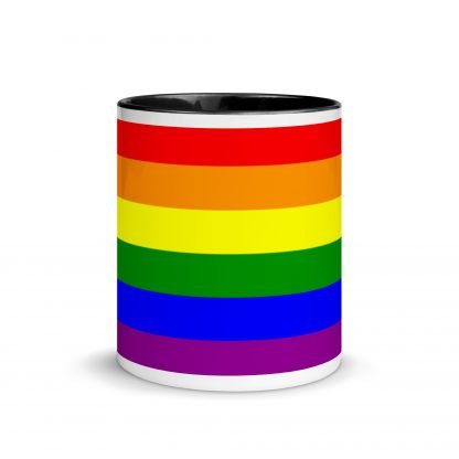 PRIDE Flag Coffee Cup Mug with Color Accent Options - Image 3