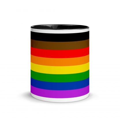 Philly PRIDE Inclusive Flag Mug Cup with Accent Color Options - Image 2