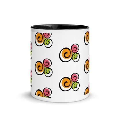 90s Vibe Flower Abstract Design Mug Cup with Color Accent Options - Image 9