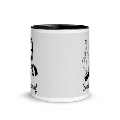 Middle Finger Morning Mug Cup with Accent Color Options - Image 2