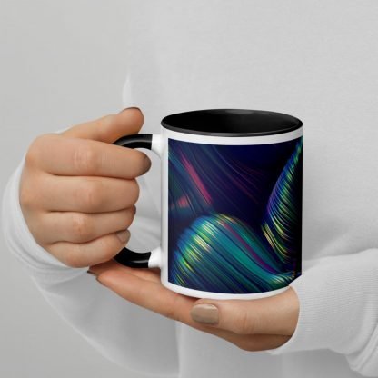 Color Swirls Mug Cup with Color Accents - Various Color Options - Image 5