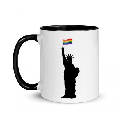 Statue of Liberty PRIDE Flag Mug Cup with Color Accent Options - Image 2