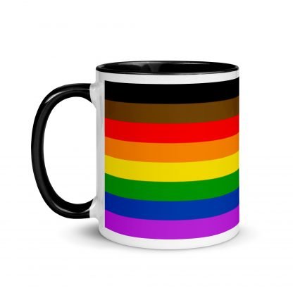 Philly PRIDE Inclusive Flag Mug Cup with Accent Color Options - Image 3