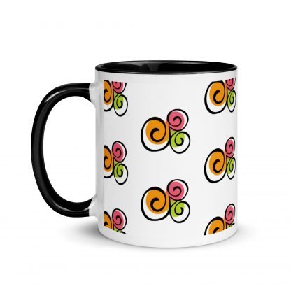 90s Vibe Flower Abstract Design Mug Cup with Color Accent Options - Image 3