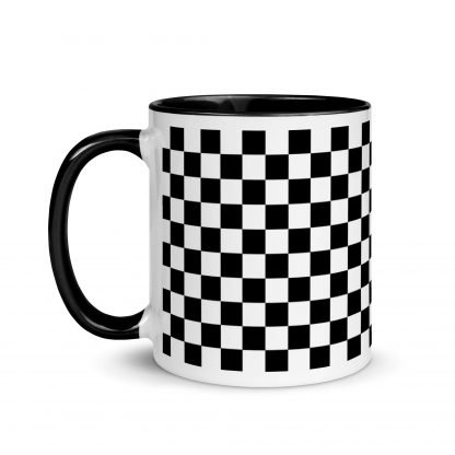 Checkerboard Mug Cup with Color Accents - Image 2