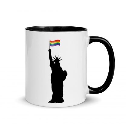 Statue of Liberty PRIDE Flag Mug Cup with Color Accent Options