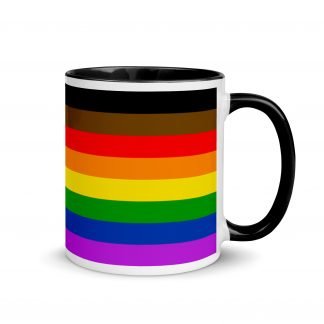 Philly PRIDE Inclusive Flag Mug Cup with Accent Color Options
