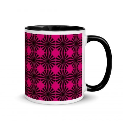 MCM Inspired Pink and Black Mug Cup with Black Color Accents - Image 2