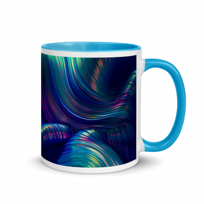 Color Swirls Mug Cup with Color Accents - Various Color Options - Image 12