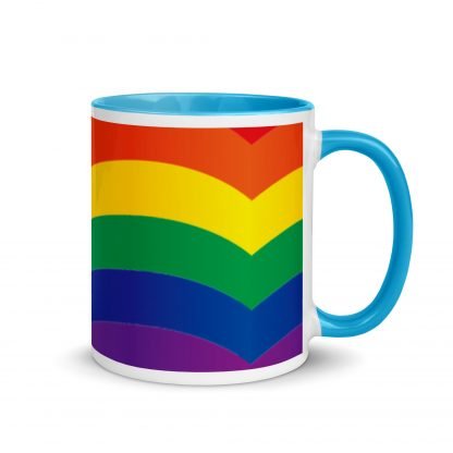 LGBTQ Owned Shop American PRIDE Flag Mug with Color Accent Options - Image 10