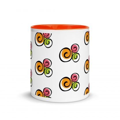90s Vibe Flower Abstract Design Mug Cup with Color Accent Options - Image 4