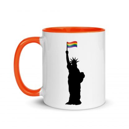 Statue of Liberty PRIDE Flag Mug Cup with Color Accent Options - Image 6