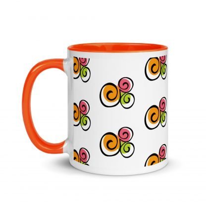 90s Vibe Flower Abstract Design Mug Cup with Color Accent Options - Image 5