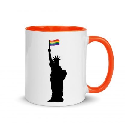 Statue of Liberty PRIDE Flag Mug Cup with Color Accent Options - Image 5