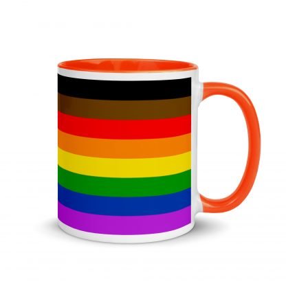 Philly PRIDE Inclusive Flag Mug Cup with Accent Color Options - Image 7