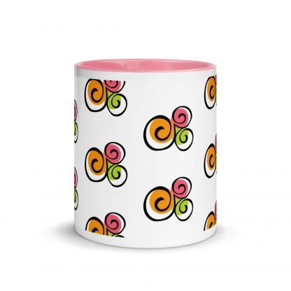 90s Vibe Flower Abstract Design Mug Cup with Color Accent Options - Image 7