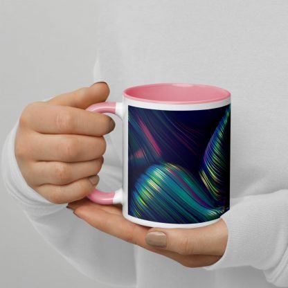 Color Swirls Mug Cup with Color Accents - Various Color Options - Image 3