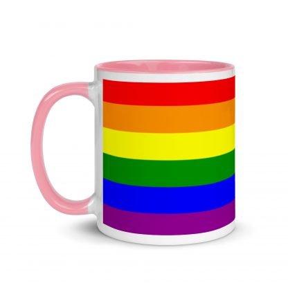 PRIDE Flag Coffee Cup Mug with Color Accent Options - Image 16