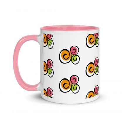 90s Vibe Flower Abstract Design Mug Cup with Color Accent Options - Image 8
