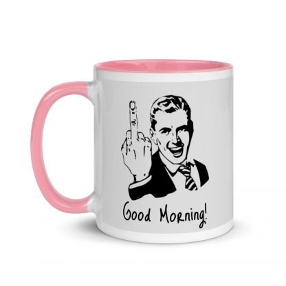 Middle Finger Morning Mug Cup with Accent Color Options - Image 15