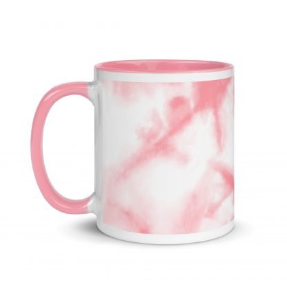 Pink Tye-Dye Design Mug Cup with Accent Color