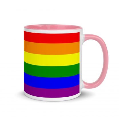 PRIDE Flag Coffee Cup Mug with Color Accent Options - Image 14