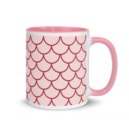 Pink Mermaid Fantasy Mug Cup with Pink Accents
