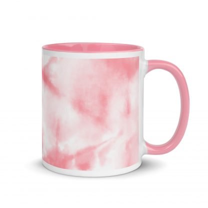 Pink Tye-Dye Design Mug Cup with Accent Color - Image 2