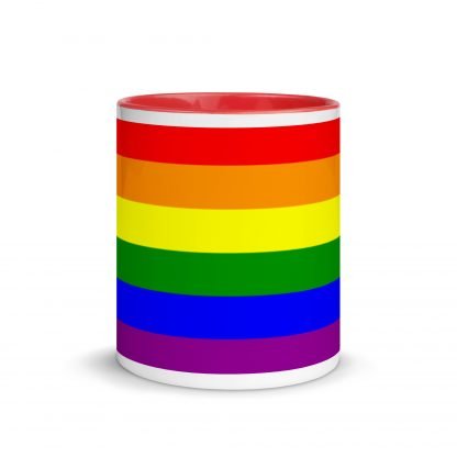 PRIDE Flag Coffee Cup Mug with Color Accent Options - Image 6